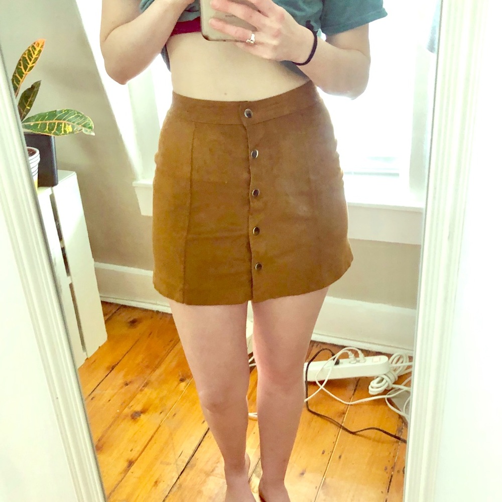 Faux Suede Skirt